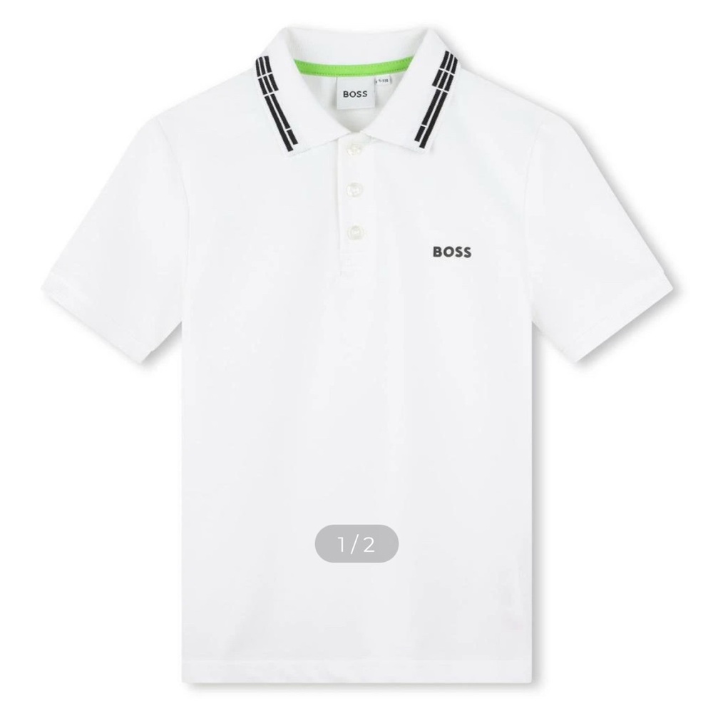 BOSS Kids White Polo Shirt